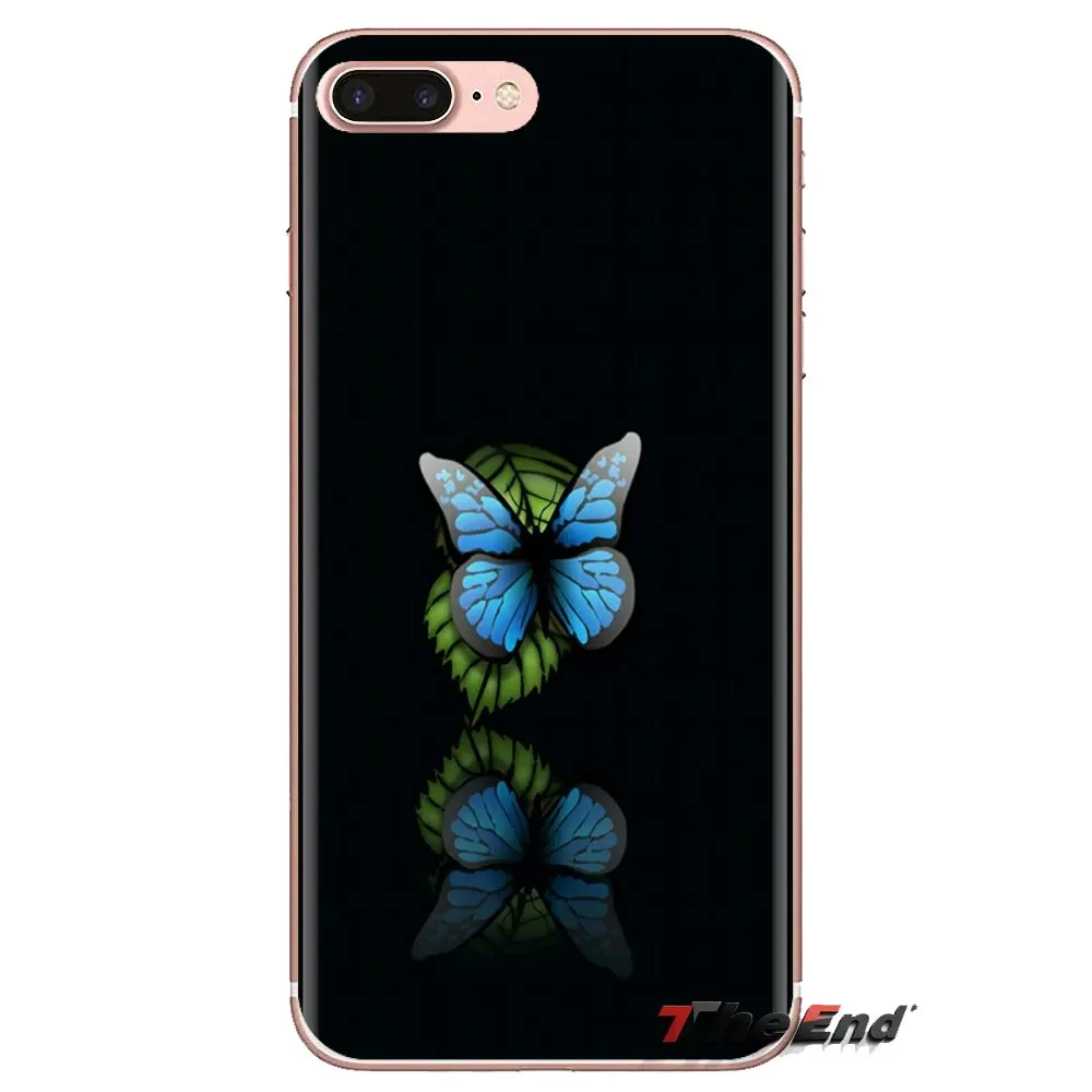 Для iPod Touch Apple iPhone 4 4s 5 5S SE 5C 6 6S 7 8 X XR XS Plus MAX мягкие прозрачные чехлы синяя стрекоза |