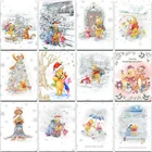 5D алмазная живопись, Дисней, Винни-Пух, полностью квадратная и круглая вышивка, мультяшный Дональд, утка, вышивка крестиком, снежное дерево