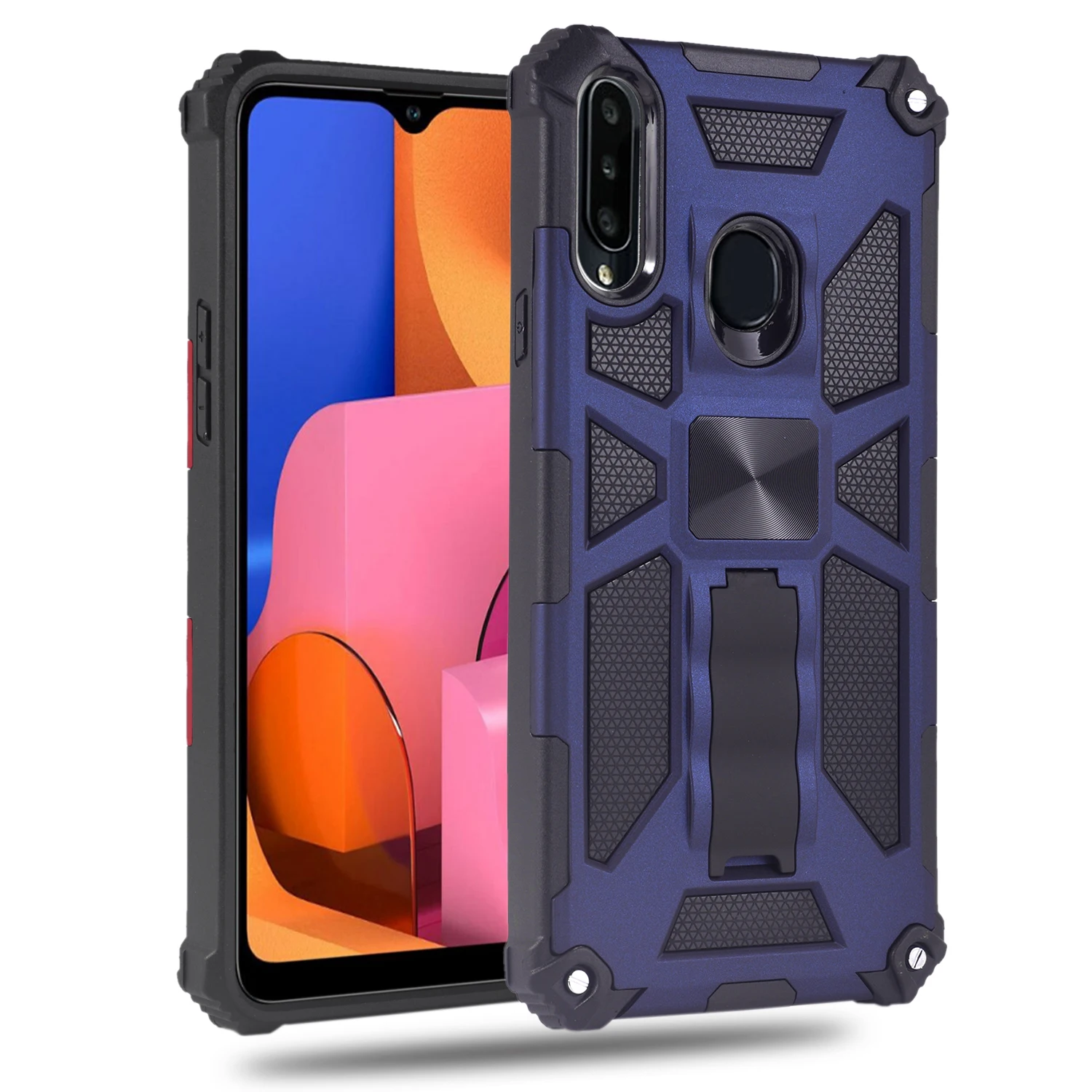 

Anti fall Heavy protection Magnetic Invisible Bracket Phone Case For Samsung Galaxy A20S A30S A70 A70S A50S A50 A20 A30 PC Cover