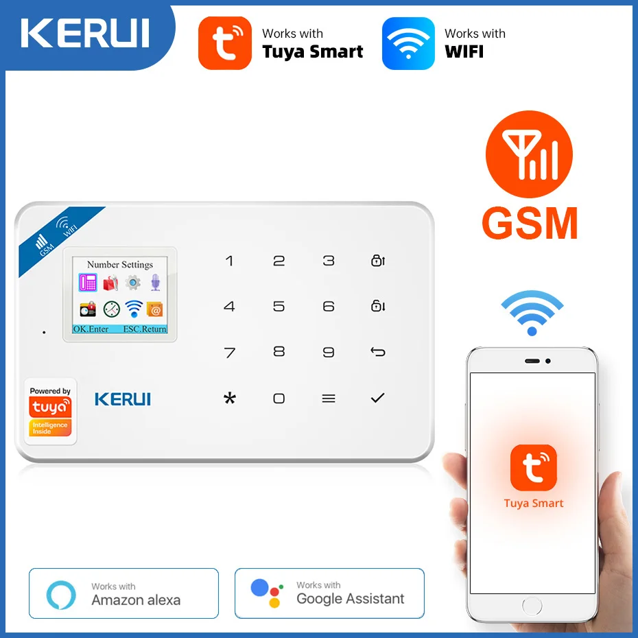 KERUI W181 панель управления Tuya WIFI GSM домашняя охранная сигнализация система двери - Фото №1