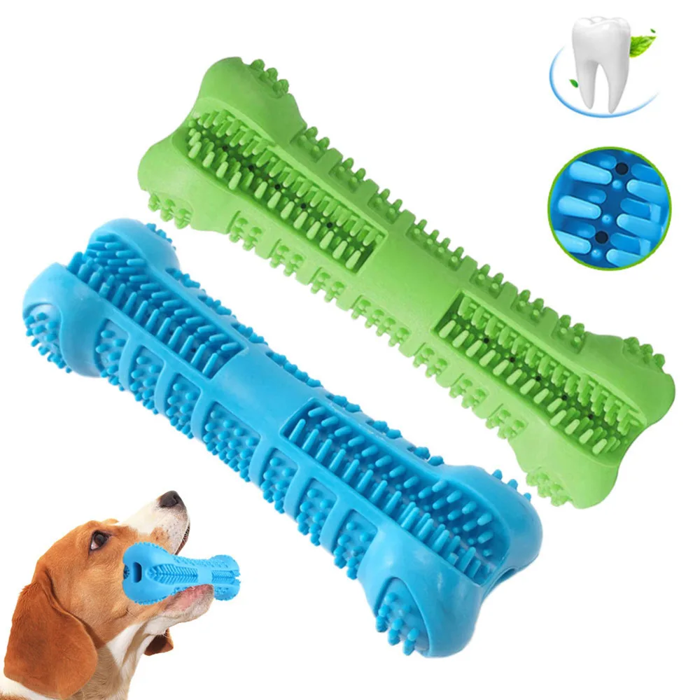 Собака жевательные игрушки молярный очиститель зубов кисточка палочка кость