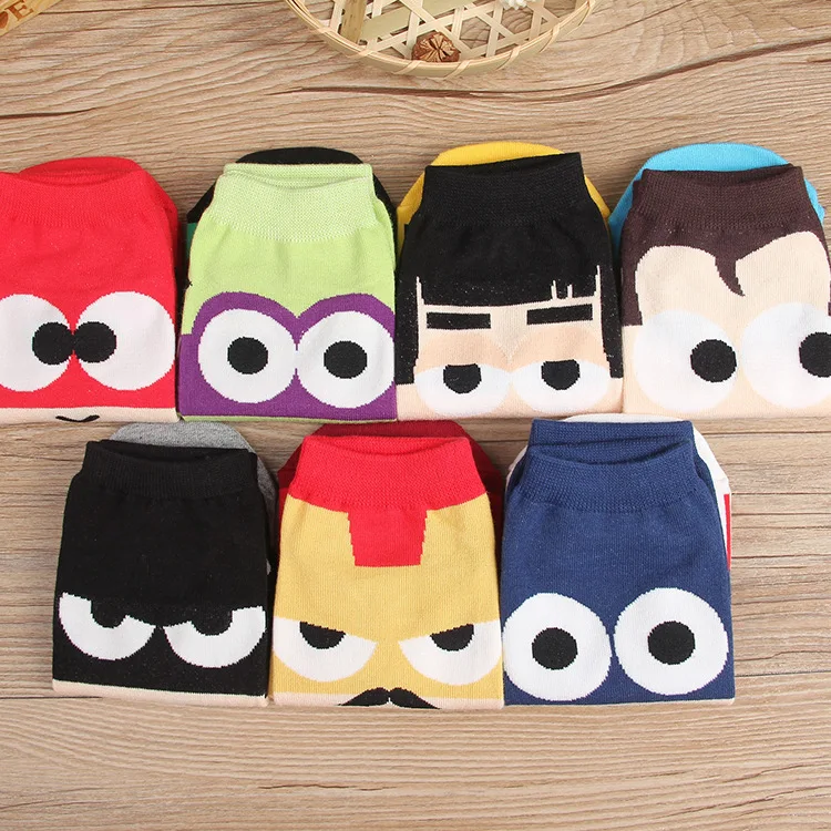 2 пары носков унисекс с героями мультфильмов Бэтменом Лигой Харадзюку принтом