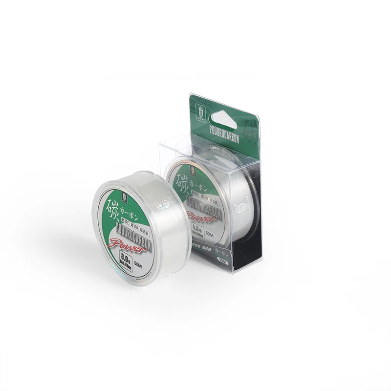 ZUKIBO 50M 100% True Fluorocarbon Fishing Line Japanese Carbon Fiber Line Monofilament Leader Line Front Wireway Transparent