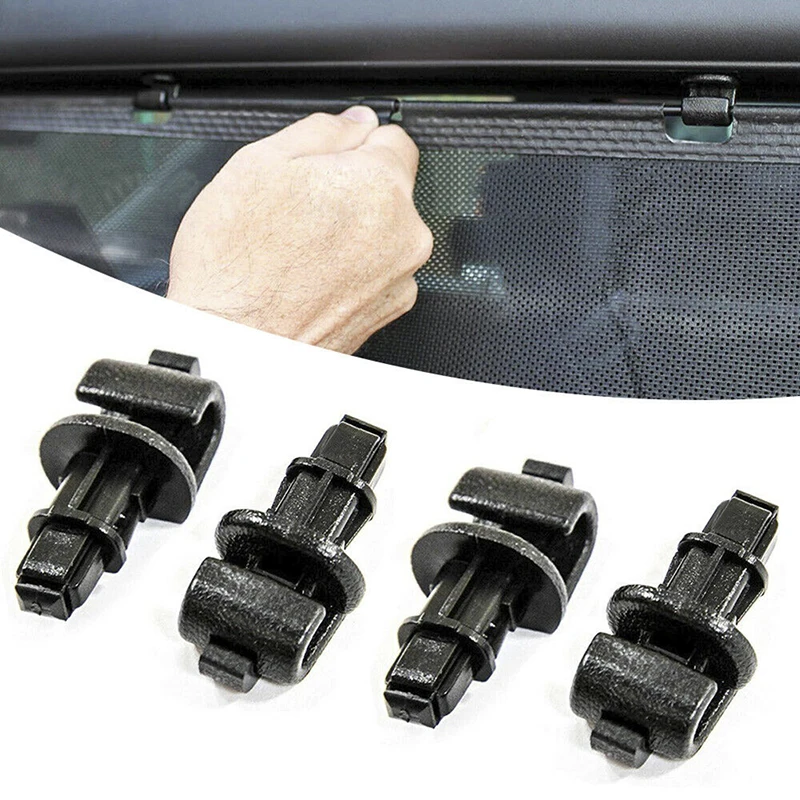 

4X Black Sliding Door Sun Shade Hook Clips Kit For Odyssey 05-10