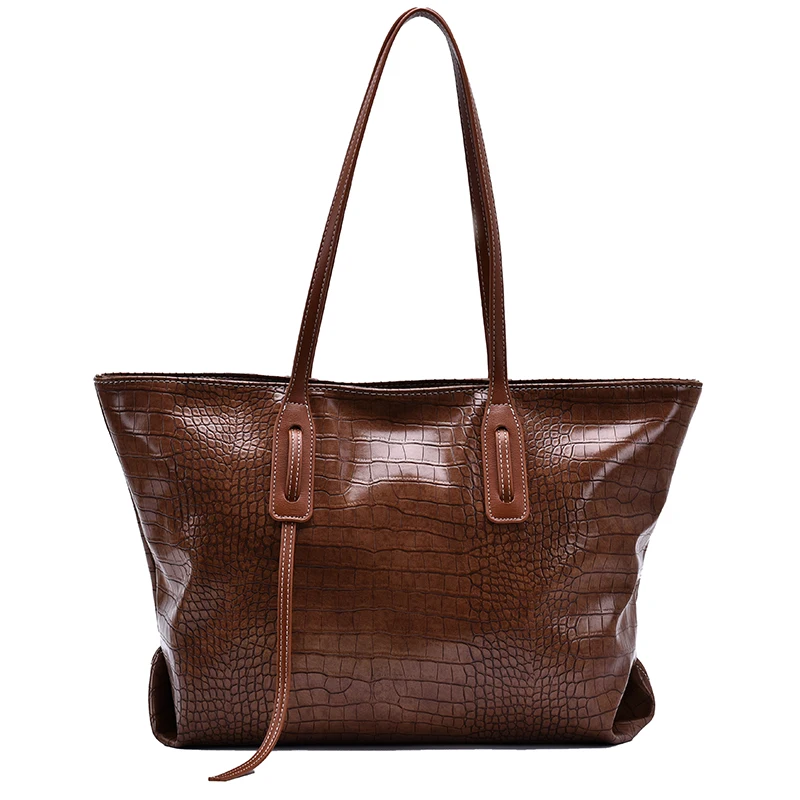 

Stone Pattern High Capacity PU Leather Shoulder Bags For Women 2020 Elegant Handbags Female Travel Totes Lady Fashion Hand Bag