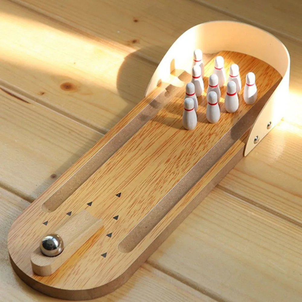 13 шт./компл. деревянная настольная игра для боулинга веселая домашняя
