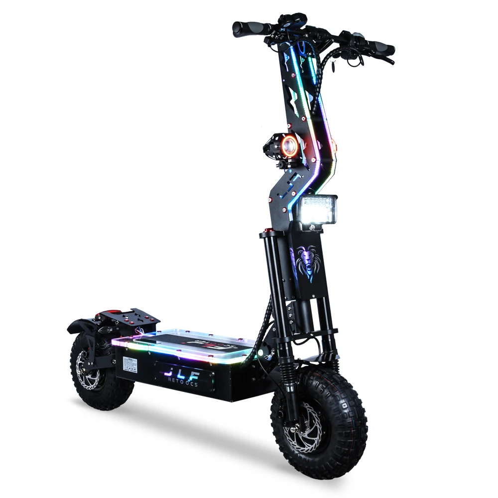 Kaufen 14 Zoll 8000W Elektrische Roller 80-300kms Palette 60V/72V Dual Motor Neueste Design Große Bildschirm Erwachsene Off Road Reifen E Roller