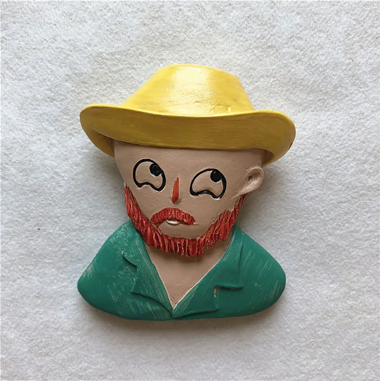 Новое поступление брошь булавка с милым мультяшным креативным рисунком Ван Гога