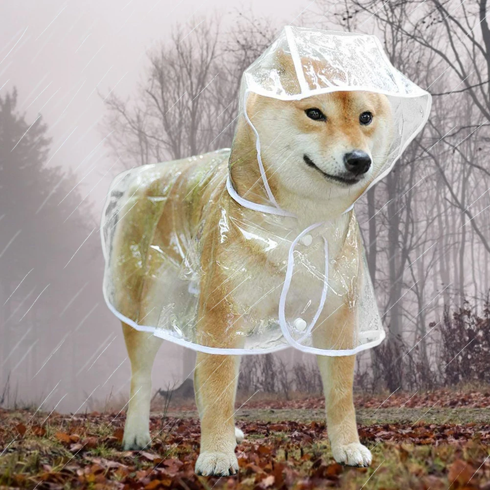

Waterproof Pet Raincoat Portable Pet Transparent Raining Coat Breathable Lightweight Rain Poncho Rain Out Clothes For Dogs