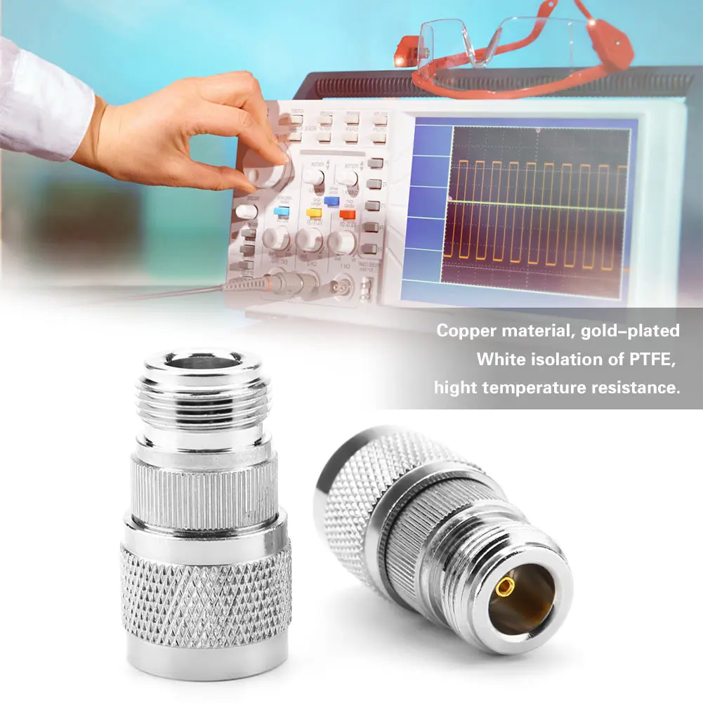2шт тип N гнездо к BNC папа Конвертер Разъем PTFE RF разъем коаксиальный адаптер