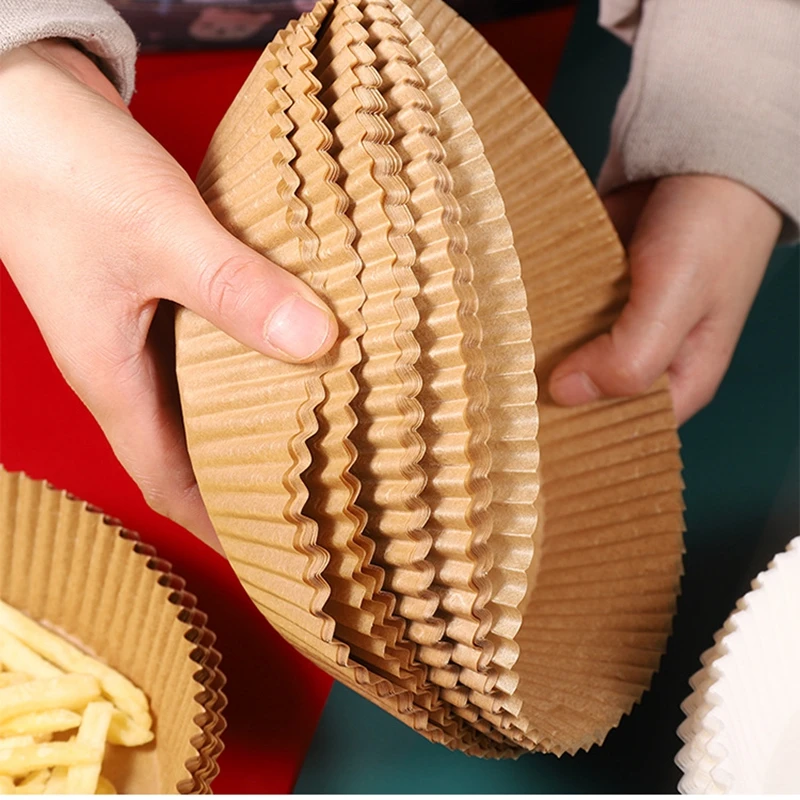 Одноразовый бумажный коврик для фритюрницы антипригарный круглая бумага