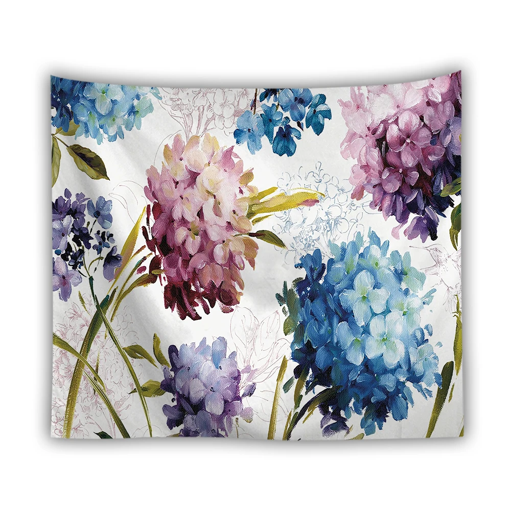 Цветы Картина маслом гобелен Индия Мандала в богемном стиле декоративная