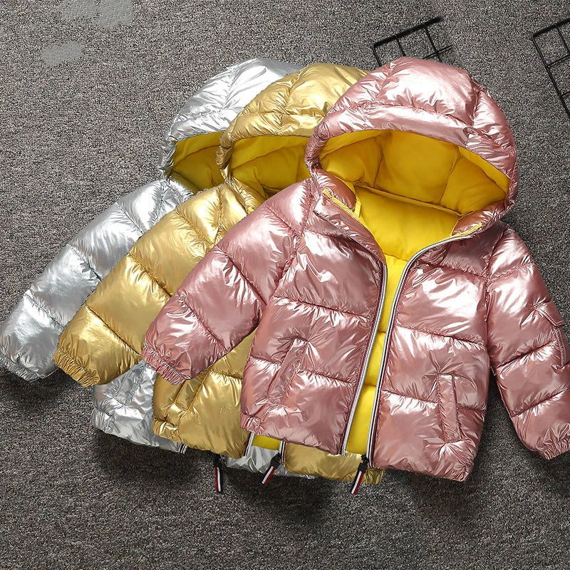 Фото Детские зимние пальто для мальчиков и девочек осенние куртки Пуховые парки