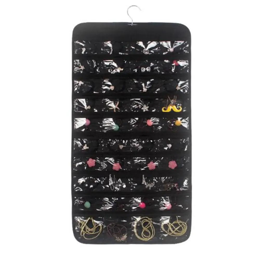 80 сетки нетканые ПВХ Висячие Сумки двухсторонний мешочек для хранения ювелирных