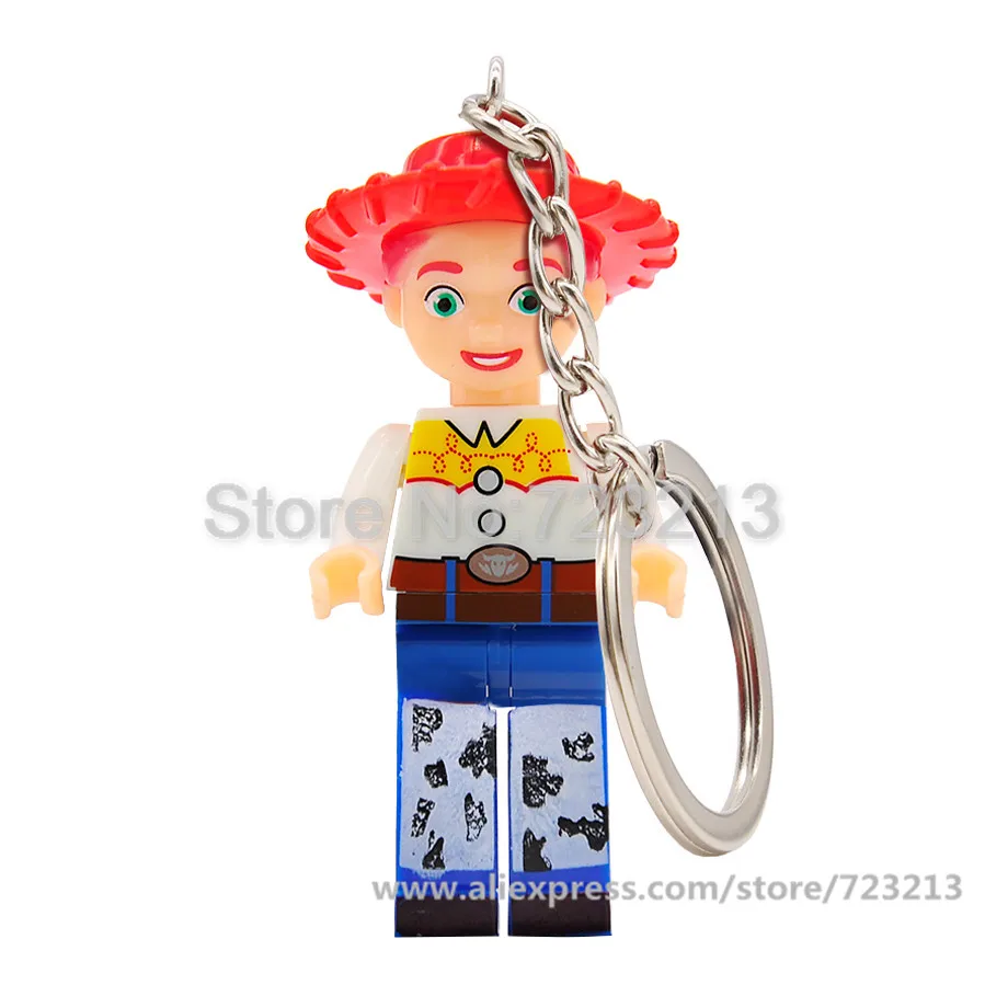 Jessie Один мультфильм Кот История игрушек фильм волшебник OZ Брелок фигурка Барт Базз Лайтер строительные блоки модели игрушки - Цвет: Jessie