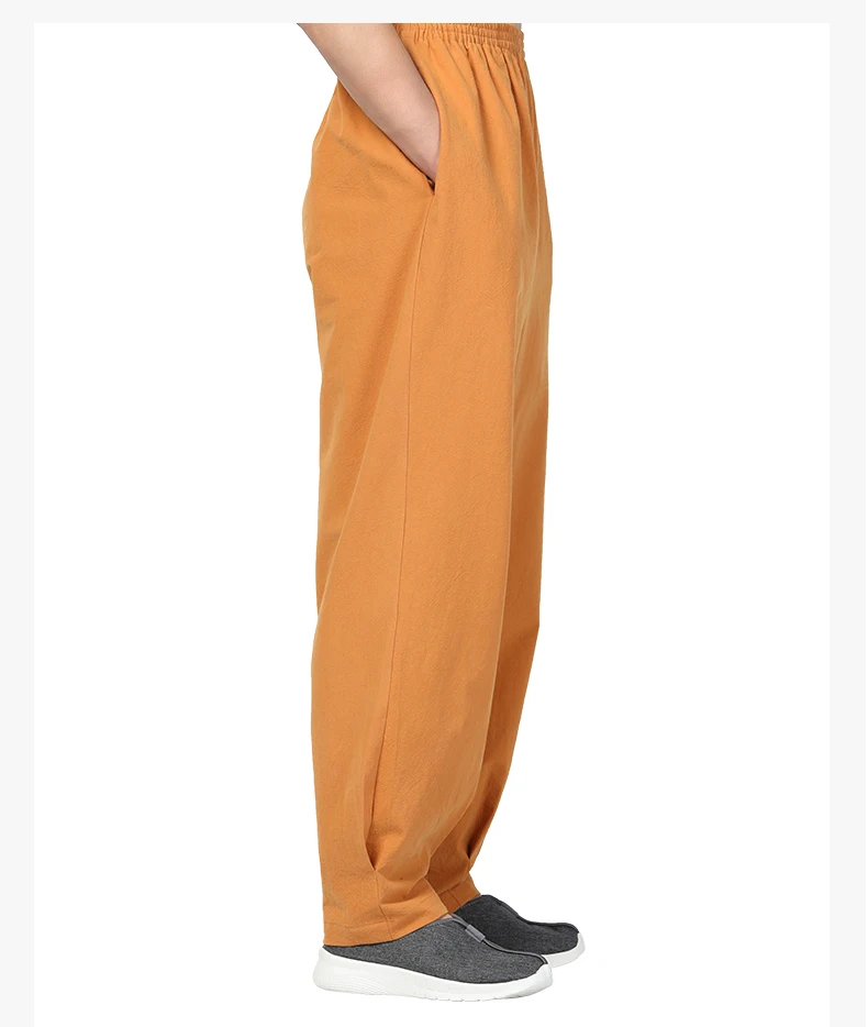 Лето и весна 100% хлопок буддизм дзен брюки Будда леи медитация шаолин монах Кунг