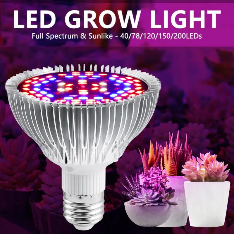 

LED Grow Light 150Leds 200Leds Full Spectrum Sunlike E27 LED Growing Bulb For Indoor Hydroponics Flowers Plants LED Growth Lamp