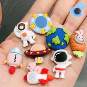Good Quality 1PCS Rocket Astronaut Children Shoes Accessories Resin Shoe Charms For Boys Girls Birth