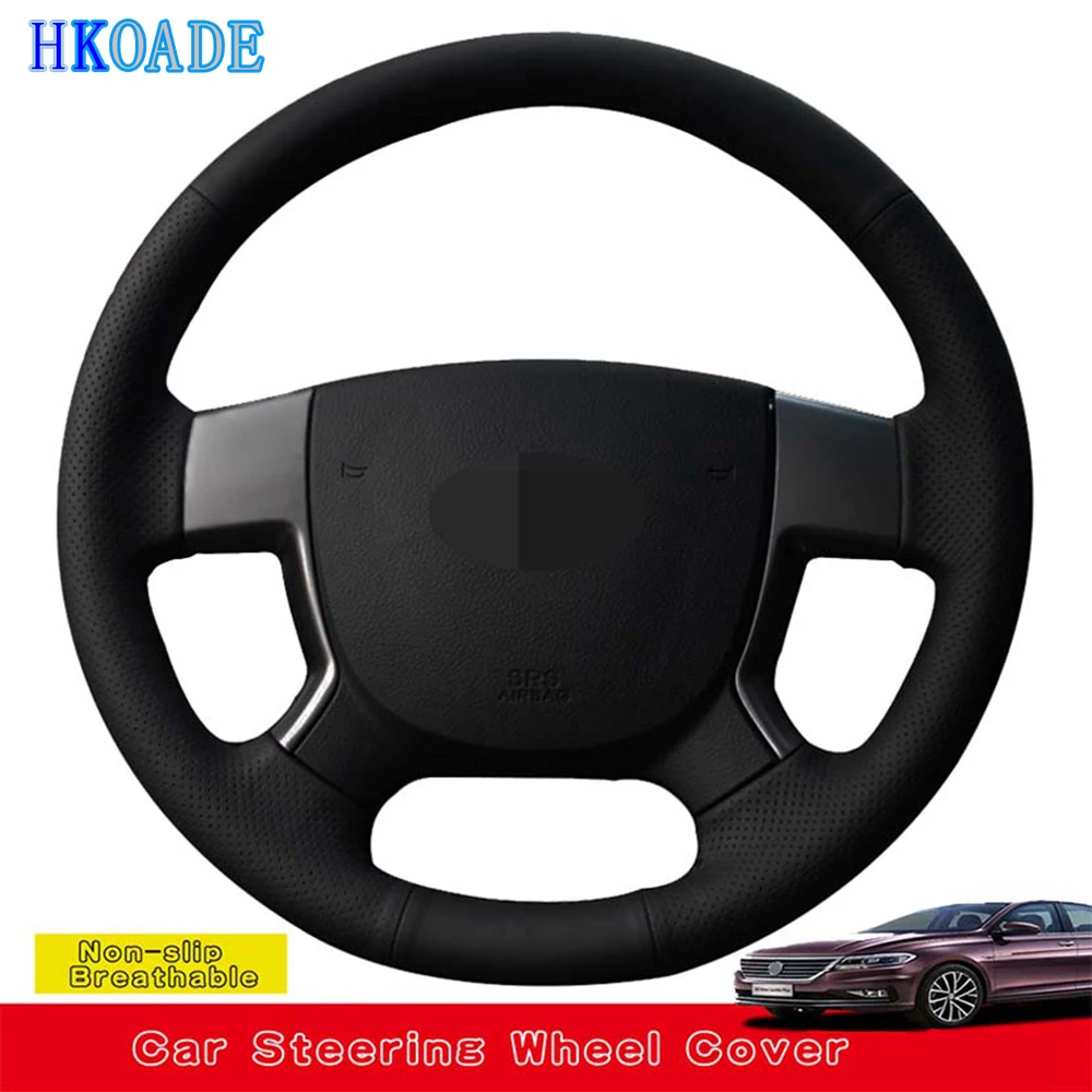 

Customize DIY Genuine Leather Car Accessories Steering Wheel Cover For Geely EMGRAND EC7 EC715 EC718 Car Interior