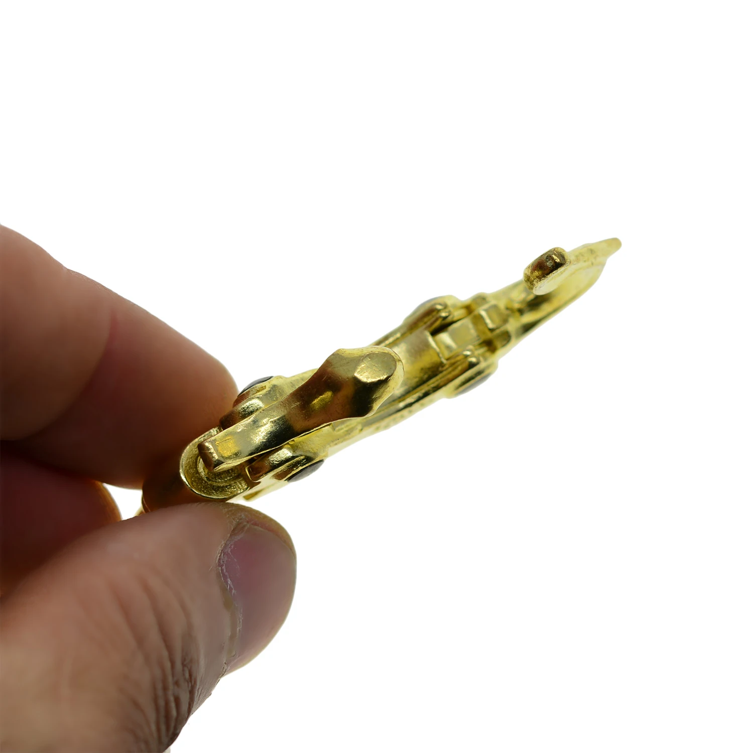 Латунный шведский морской карабин с защелкой быстросъемный для кожаного ремесла