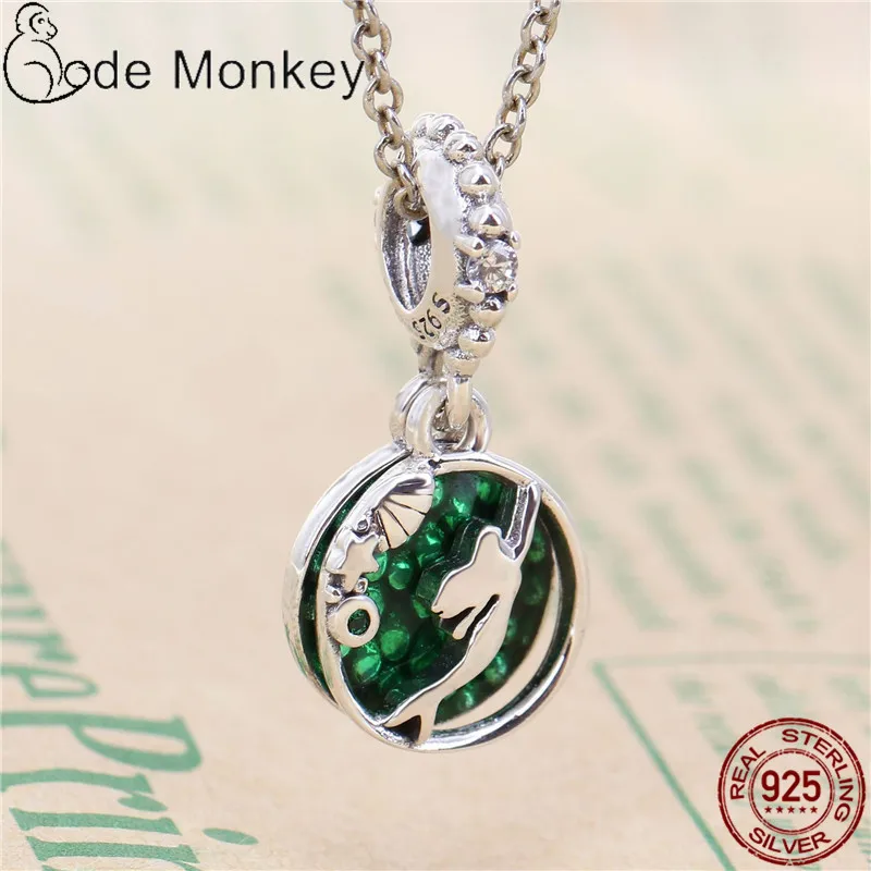 CodeMonkey горячая Распродажа 100% настоящие 925 пробы серебряные бусины русалки амулеты