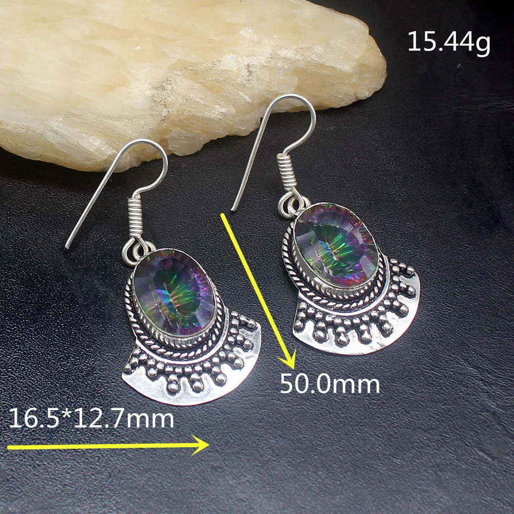 Gemstonefactory большая акция Уникальные 925 Серебряные винтажные радужные огненные