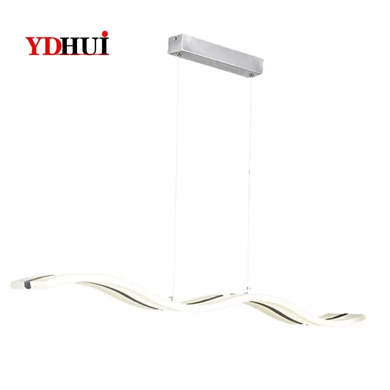 Postmodern Fashion S-shaped Restaurant Rectangular Acrylic Lamps Atmospheric Simple Office Chandelier Led | Лампы и освещение