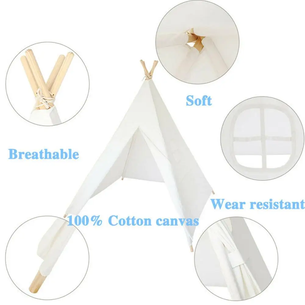 1 35 м большой Unbleached холст дом Tipi тент Портативный детская палатка индийский