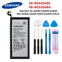 samsung orginal eb bg920abe eb bg920aba 2550mah battery for samsung galaxy s6 g9200 g9208 g9209 g920f g920 g920vtfai tools