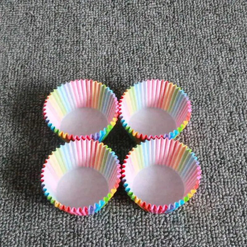 100 шт. бумажные стаканчики для маффинов капкейков подложка кексов
