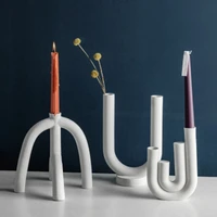 ceramic candlestick minimalist creative tealight holder candle stand desktop type