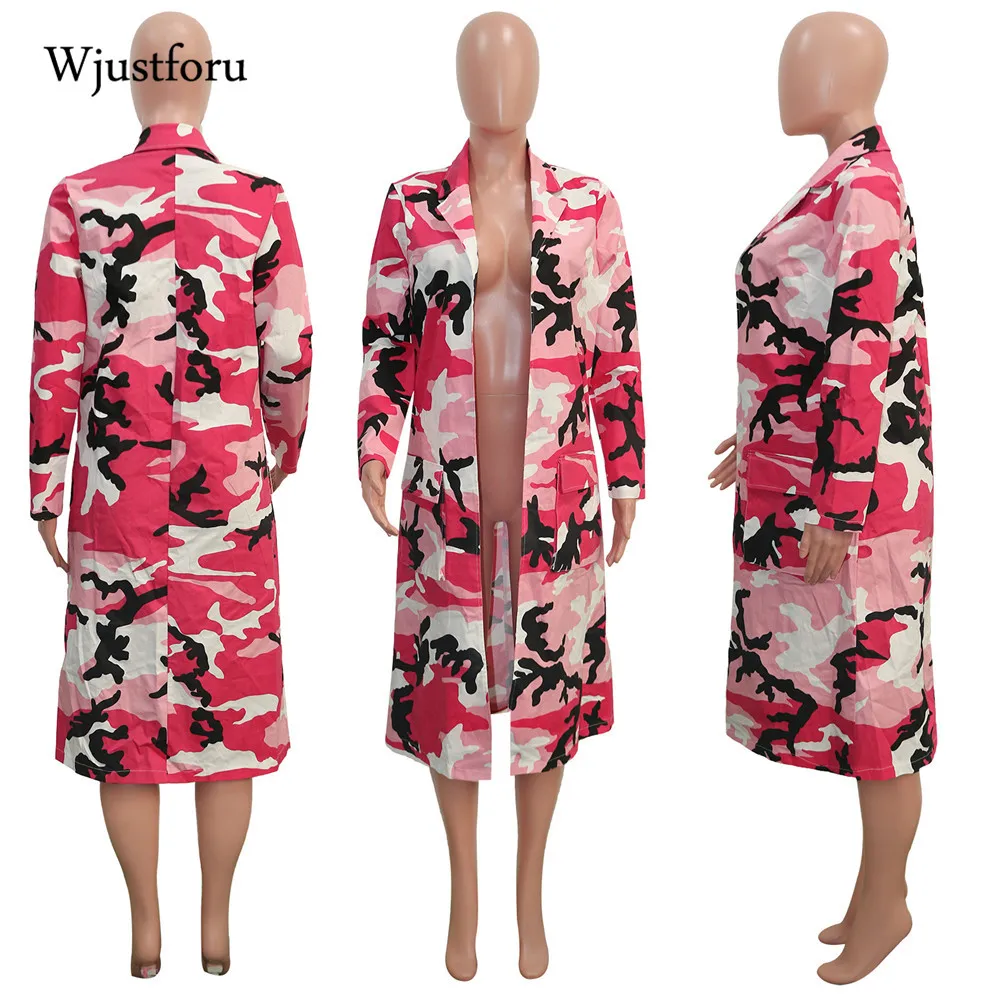 Wjustforu зимняя одежда женская куртка уличная Удлиненное пальто с камуфляжным