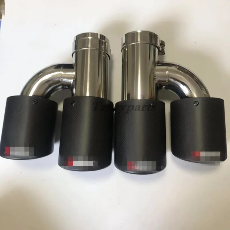 2 шт. левый + правый автомобиль двойной Akrapovic 76 мм в 89 из универсальной нержавеющей