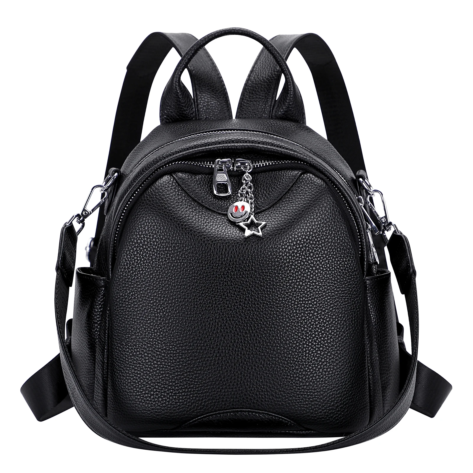 

DOLEESUNE Mini Women Backpack Genuine Leather Rucksack Versatile Shoulder Bags Preppy Style Schoolbag Fashion Female Back Bag