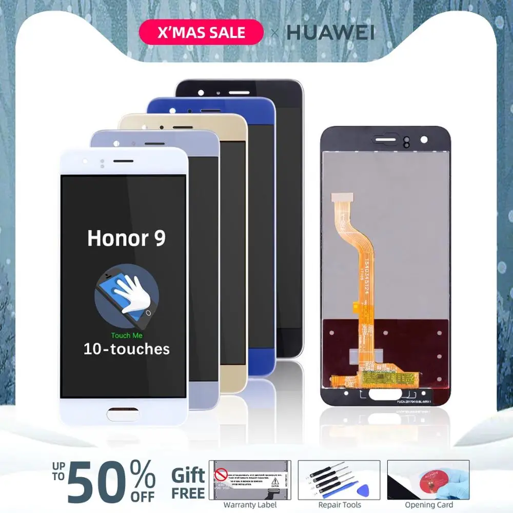Дисплей для huawei Honor 9 STF-L09 STF-AL10 STF-AL00 ЖК дисплей с сенсорной панелью с рамкой Digitizer assembly Honor 9 ЖК-дисплей Дисплей