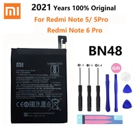 100 orginal xiao mi bn48 4000mah battery for xiaomi redmi note 5 note5 note6 6 pro high quality phone replacement batteries
