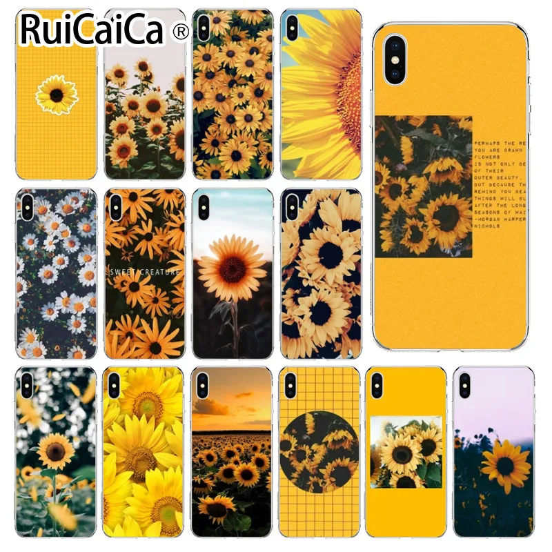 Ruicaica Цветок Маленькая Маргаритка Подсолнух чехол для телефона Apple iPhone 8 7 6 6S Plus X XS