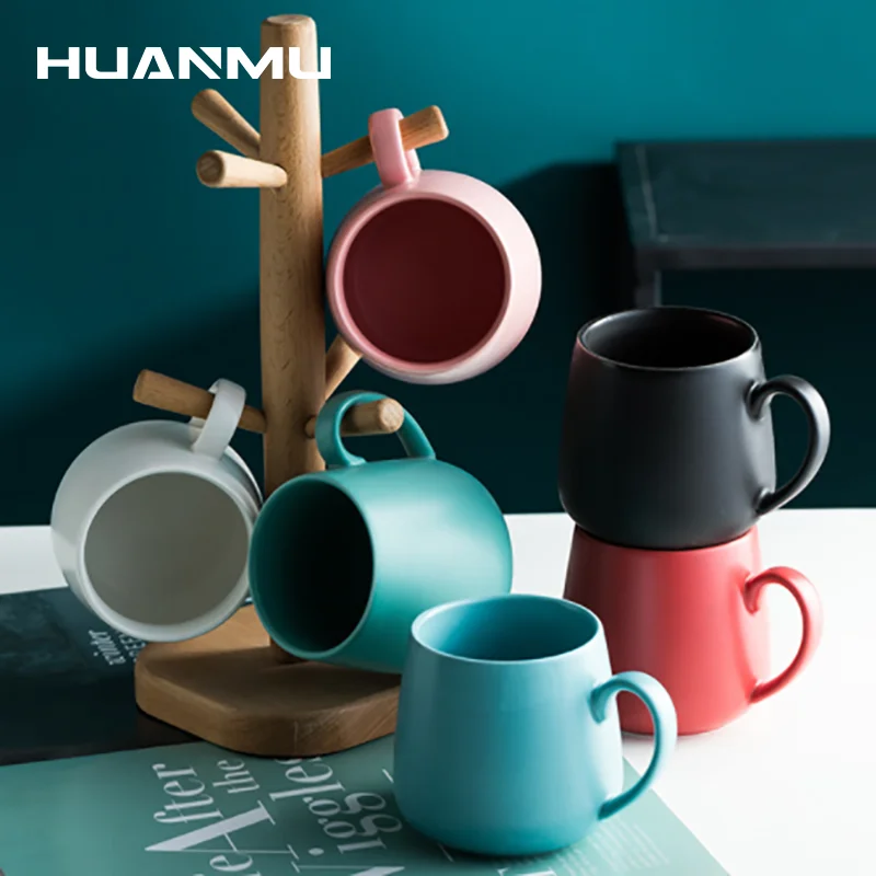 380 мл креативная матовая кофейная кружка чашки для молока бытовая однотонная