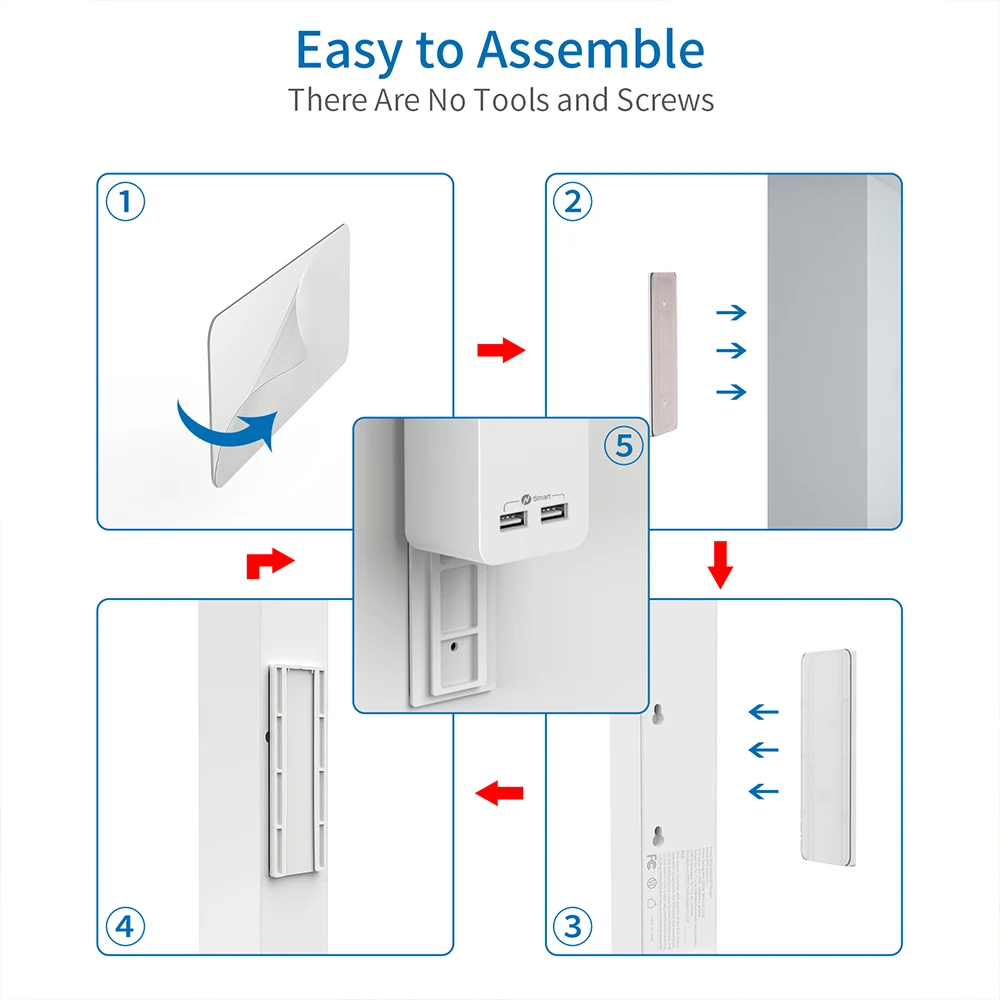 NTON настенная лента питания с удлиненным удлинителем USB 3 выхода 2 порта Настольная