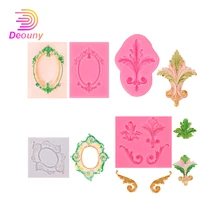 deouny 3d retro totem silicone mold fondant chocolate candy relief border baking mould cake decorating tools kitchen accessories