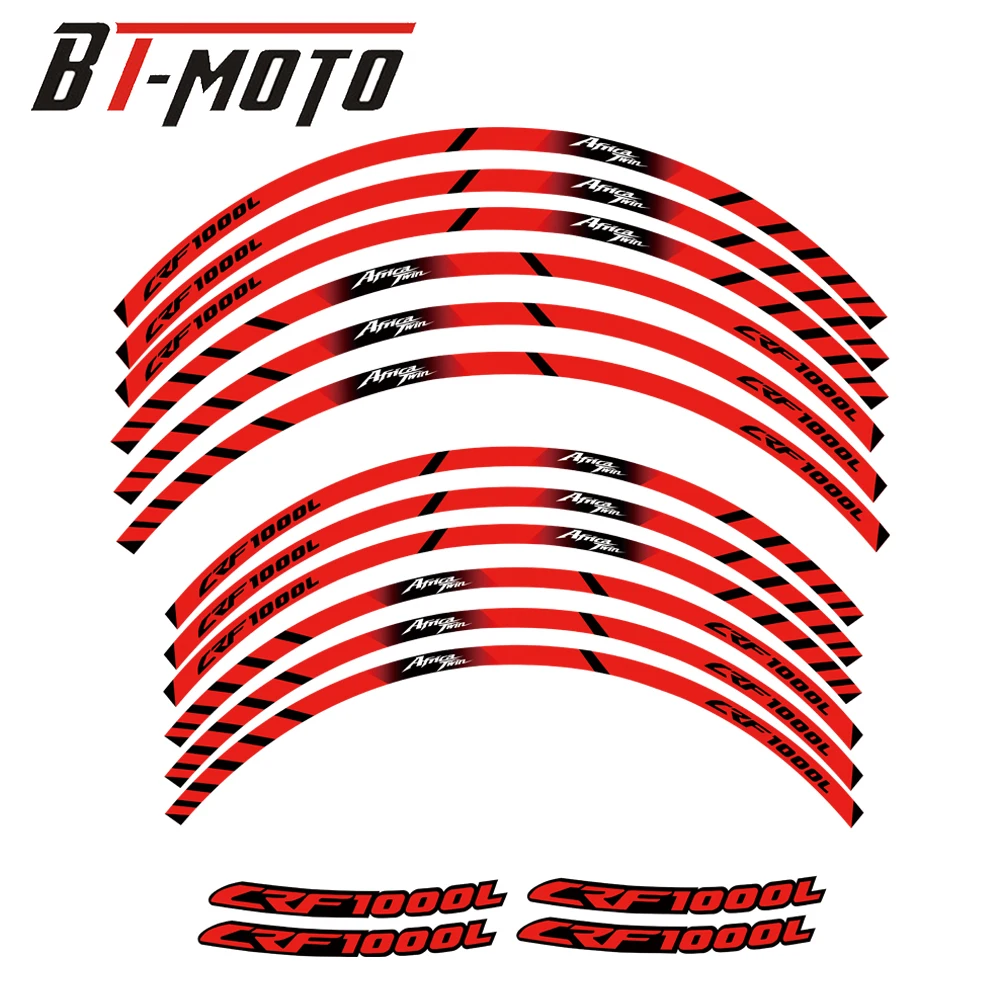 

Motorcycle Reflective Wheel Rim Stripe Decal Sticker Front Rear Decorative Wheels Full Set For Honda Africa Twin CRF1000L 1000L