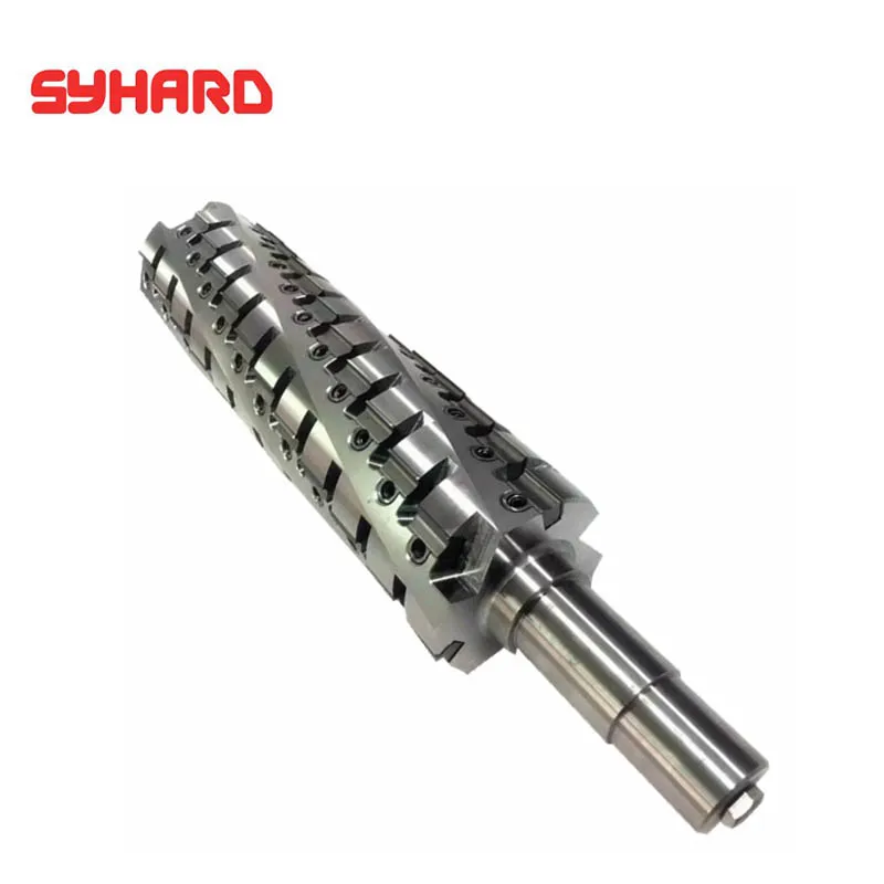 安い カスタムヘリカルヘリカルスパイラルカッターヘッド,布製ツールホルダー,木の作業用のスピンドルシャフトを備えた実用的なヘリカルツール