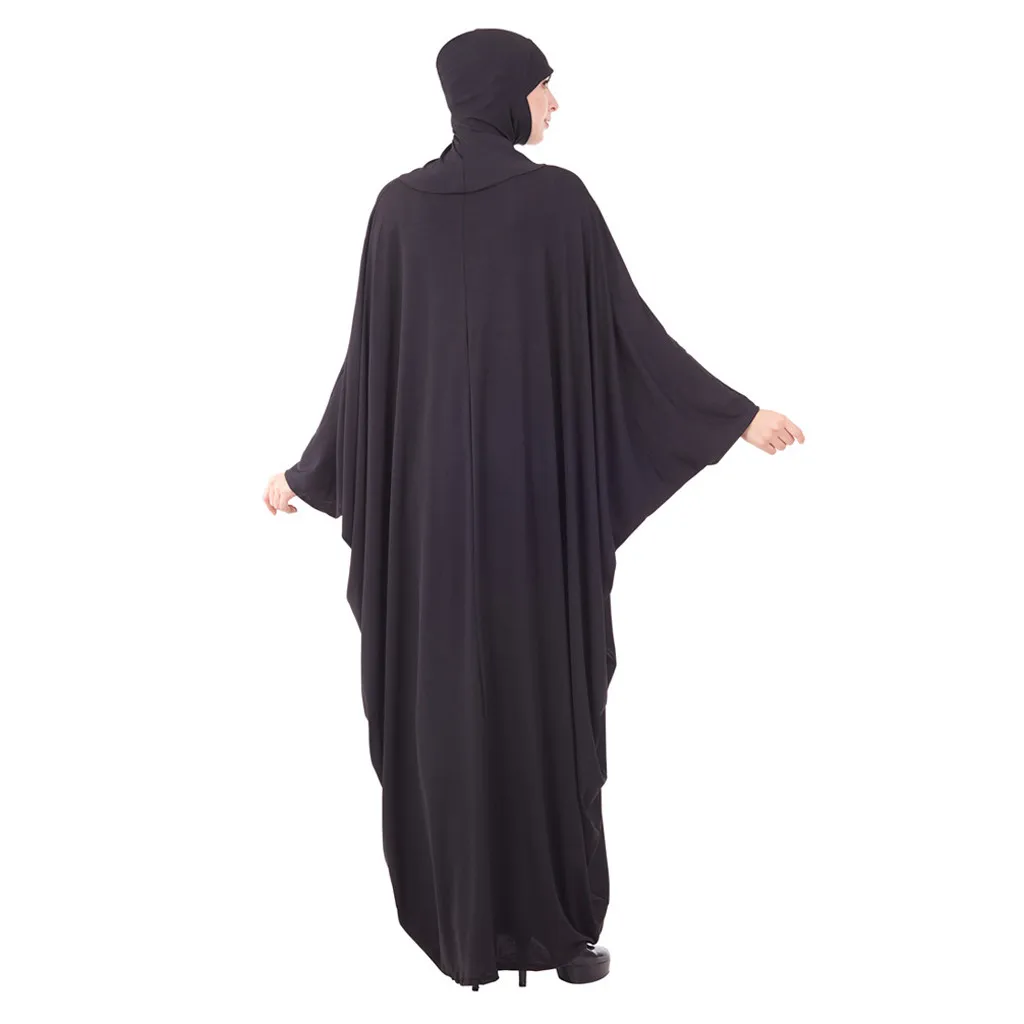 Эластичное мусульманское платье для женщин Элегантное Длинное женские мягкие