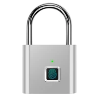 fingerprint padlockportable anti theft usb charging fingerprint lock for lockers suitcases backpacks etc can support