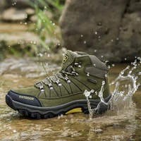 mens skid hiking shoes outdoor waterproof lace up casual sneakers warm top quality snow boots