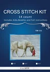 Новая вышивка Счетный набор крестиков рукоделие-ремесла 14 ct DMC DIY Искусство ручной работы Декор-Белая лошадь