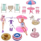 Аксессуары для кукол, пляжный стул для отпуска, плавательный круг, костюм для дайвинга для Барби 16, шарнирная кукла, забавные игрушки, подарок для детей