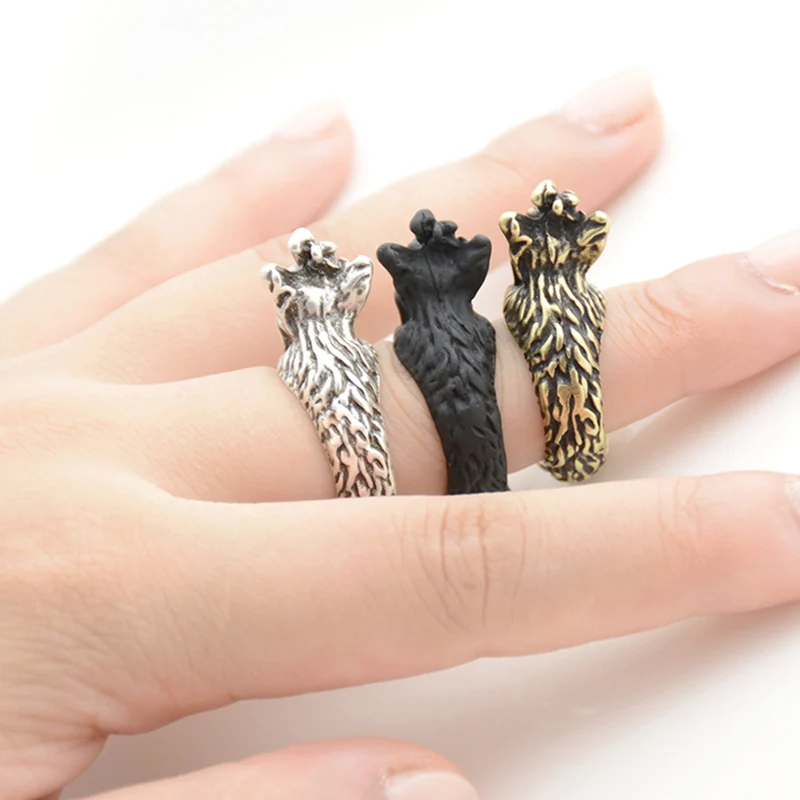 Новинка винтажный хиппи латунный сустав милый Йоркширский Анель мужское кольцо