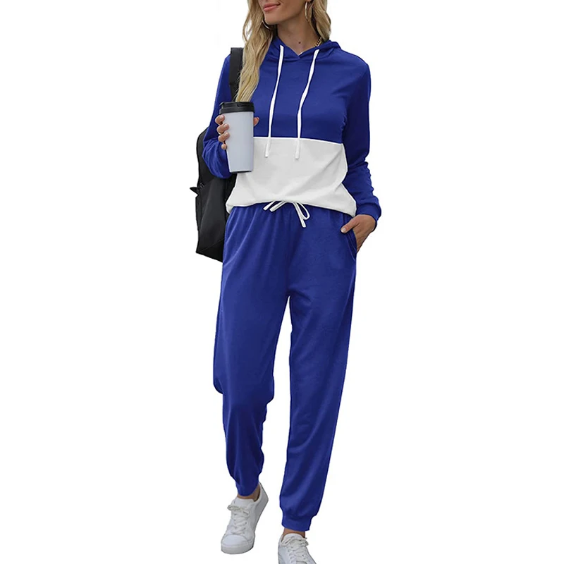 Sungtin 2 Piece Sets Women Fashion Casual Hooded Sweatershirts Plus Size Elastic Sport Pant Spring Autumn Loose Tracksuit 2022 |