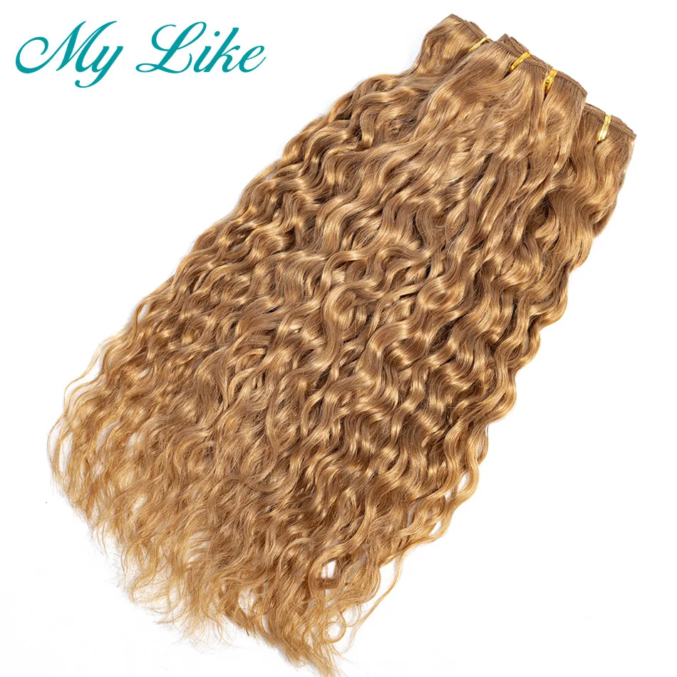 Пучки волос My Like предварительно цветные бразильские волнистые #4